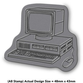 A8 'Retro Computer' Unmounted Rubber Stamp (RS00035647)