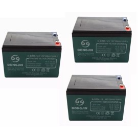 Unbranded 3 Pack 6-DZM-12 12V 12Ah Battery for Electric eBike Go Kart Quad ATV Scooter
