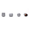 28mm Rubber Feet, Grey Tube End Caps, Pack of 4