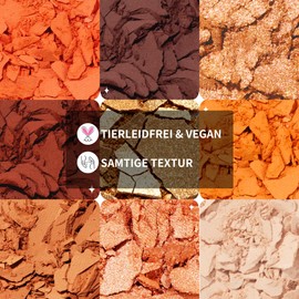 Docolor Eyeshadow Palette Orange Gemstone Make Up Palette Vegan Formula 9 Colours Highly Pigmented Matte Shimmering Nude Smoky Glitter Cream Durable Waterproof