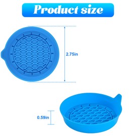 Zpana 4PCS Car Cup Holder Coasters, Silicone Non-Slip Vehicle Cup Recessed Mats, Sift-Proof Automotive Interior Drink Insert Decor Accessories, Universal for SUV, Sedan, Truck (Sky Blue)