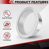 Verplexter 2-Inch Round Open Screen Vent, Mill Finish, 6 Pack