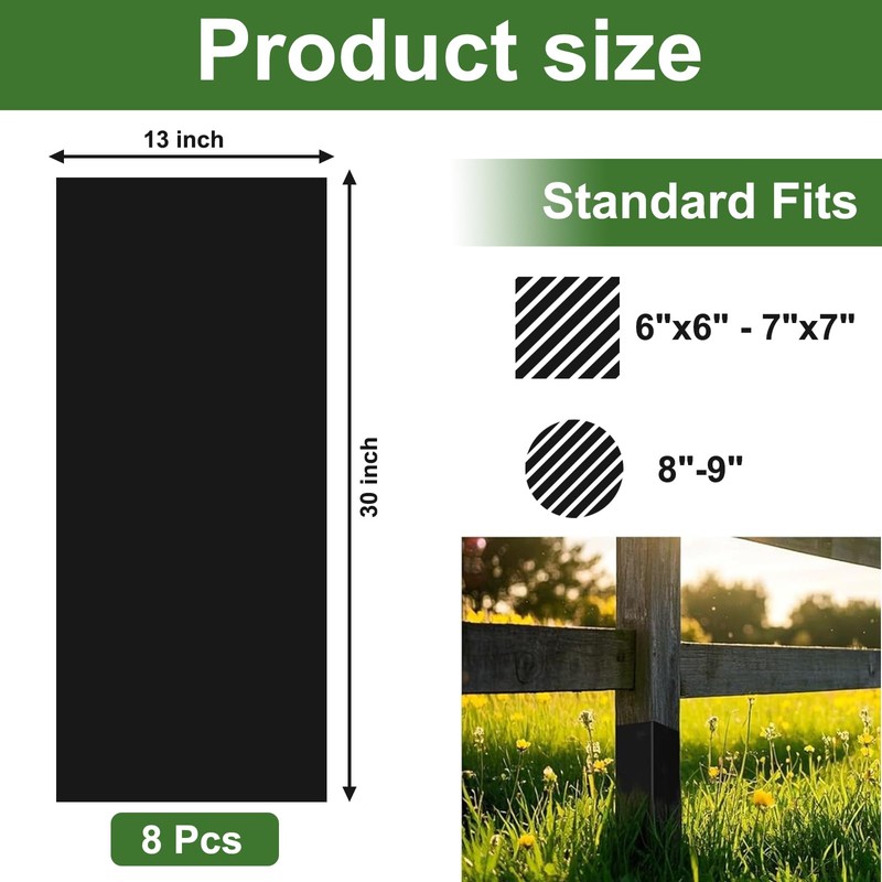 30x13 Fence Post Sleeve, Saver Post Sleeve, Posts Protector 4x4/6x6/7x7,