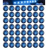 Aokzeeo 50pcs 3/4 Inch Blue LED Marker Lights, Side Indicator,