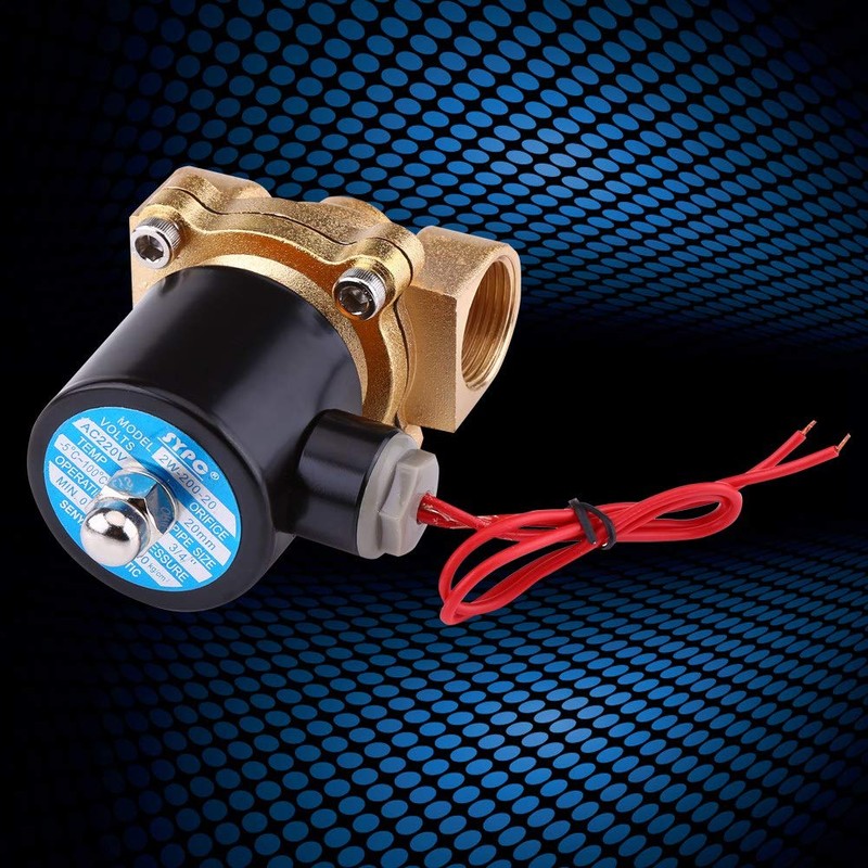 Solenoid Valve, AC 220V 3/4 inch NC Electric Solenoid NC