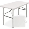 Ezone Indoor Outdoor Heavy Duty Portable Folding Plastic Dining Table