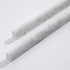 Lovdeco Carrara White 1/2" X 12" Marble Pencil Liner Tile,