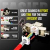 AMPCOM CAT7A Keystone Jack Ratchet Zip-tie Design, 10Gbps 1000Mhz Shielded