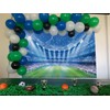Soccer Field Backdrop Stadium Soccer Competition Fans Night Spotlight Background