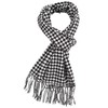 CHROME CRANE MF002 Scarf, Houndstooth Pattern, Knit, Cold Protection, Casual