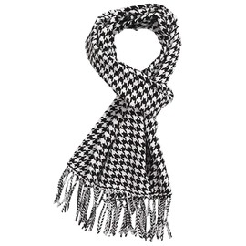 CHROME CRANE MF002 Scarf, Houndstooth Pattern, Knit, Cold Protection, Casual Design, Men's, Women's,