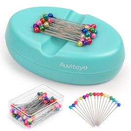 Auvitaya Magnetic Pin Holder, Pin Cushions for Sewing, Strong Magnet Pincushion, Cute Compact Needle Organizer, Bobby Pin Holder, Paper Clip Holder for Quilting, Sewing Accessories Magnetic Pin Dish
