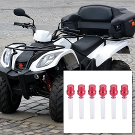 Motoforti 6pcs Gas Fuel Tank Cap Cover Air Vent Hose Tube Tank Breather Valve Tube Universal with Steel Ball for ATV Dirt Bike Motorcycle Red