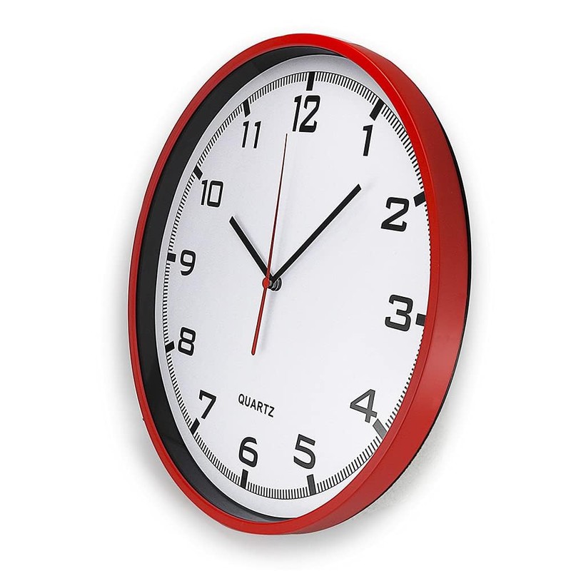 MPM Quality Analogue wall clock - high-quality plastic frame, quartz