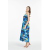 Matchable Family Hawaiian Luau Sweetheart Maxi Dress, Sunset Blue, Women,