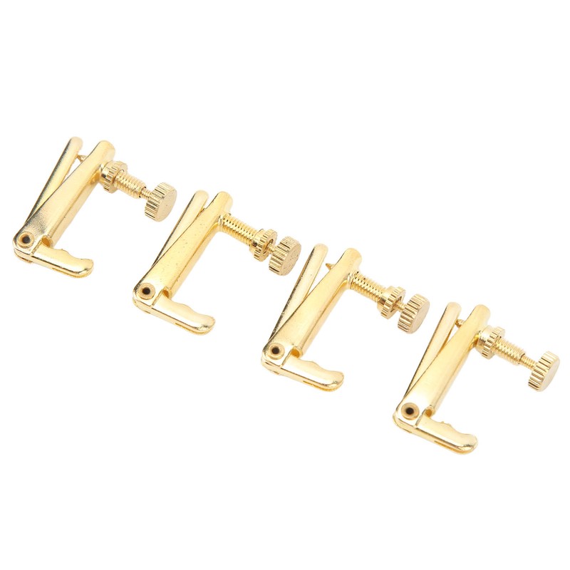 4PCS Violin Fine Tuner Golden Metal Wear Resistant String Fine