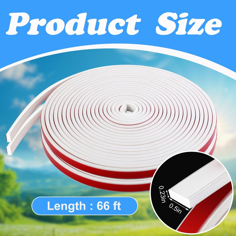 moonoom 66 Ft Window Grille Inserts Grid Kit- PVC Self-Adhesive