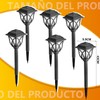 BYCRAY Juego de 6 luces solares para caminos de jardín,