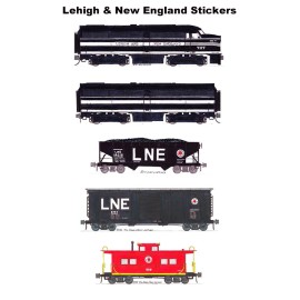 Lehigh & New England Locomotives and Train 5 individual Stickers Andy Fletcher