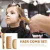 Gatuida 3 Pcs Bamboo Hair Combs Set Lightweight Detangling Combs