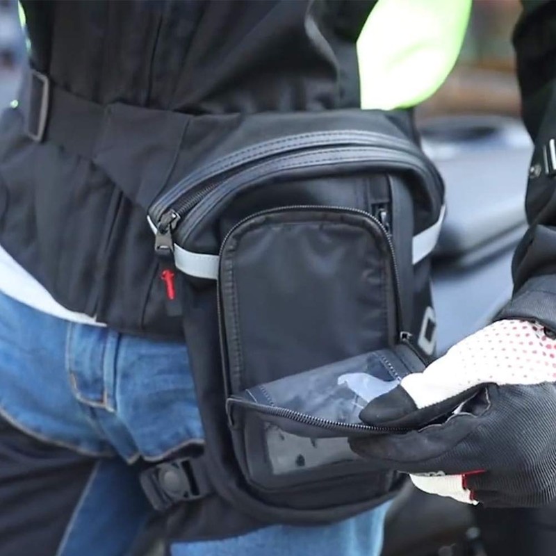 MOVKZACV Motorcycle Waist Leg Bag, Quick Release Adjustable Thigh Waist