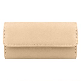Segreto Women's Clutch Classic Evening Bag Envelope Crossbody Clutch Bag Small Shoulder Bag and Removable Chain, velvet khaki
