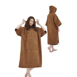 Surf Poncho, Sauna Poncho, Surfing Towel, Change of Clothes, Men's, Women's, Brown