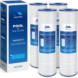AQUIVEX CCP420 Pool Filter Cartridges 4 Pack, Compatible with Pentair Clean & Clear Plus 420, 178584, 179135, R173576, Pleatco PCC105, PCC105-PAK4, Filbur FC-6470, Unicel C-7471