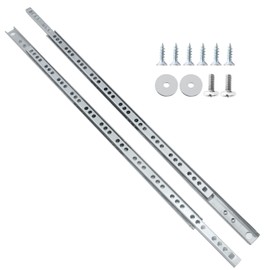 Suiwotin 15.7 Inch Drawer Slides, Metal Drawer Slide Small Drawer Rails Ball Bearing Two Way Slide Track Rail Pack of 12 (0.7" Wide)