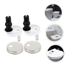 Mipcase 1set Toilet Seat Fixing Hinges Replacement Fittings for Fast Installation of Toilet Seats Compatible and Lids