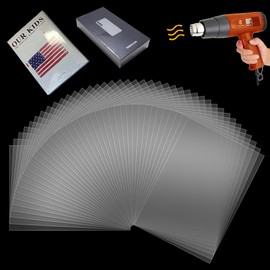 Shrink Wrap Bags - 100Pcs 12 x 8 Inches Clear PVC Heat Seal Bags for Soap Sleeve Packaging, Bath Bomb,Shoes,Jars,Gift,Tumbler,Heat Sublimation Film for Homemade DIY Projects