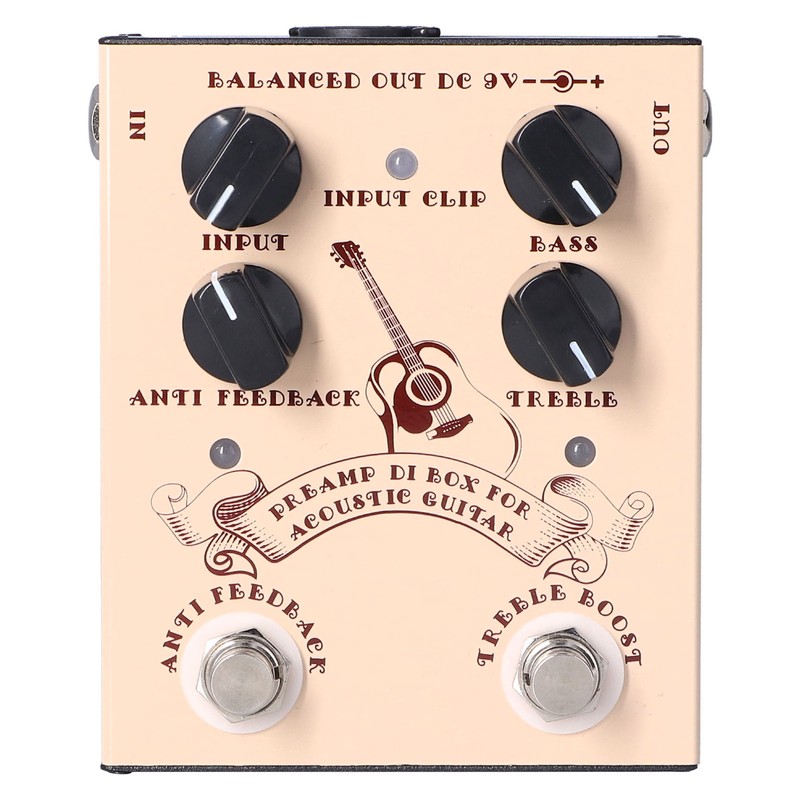 Guitar Preamp Effect Analog Stompbox Pedal Knob Control Audio Accessories