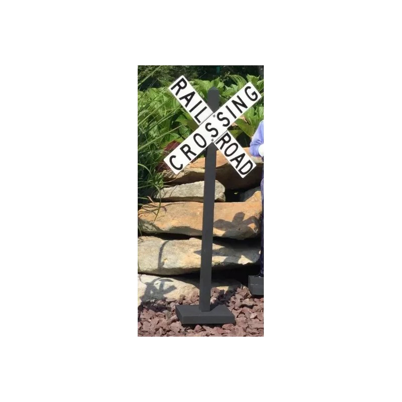 MrTrain Train/Railroad Party Decorations | White Crossing | Wall Sign