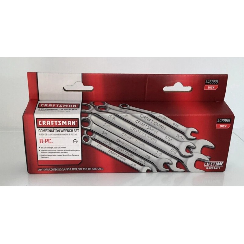 Craftsman 8 Pc. 12-Point Combination Wrench Set