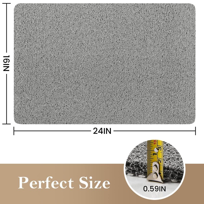PVC Loofah Shower/Bathtub Mat Non-Slip, 24x16 inch, Soft Tub Mat
