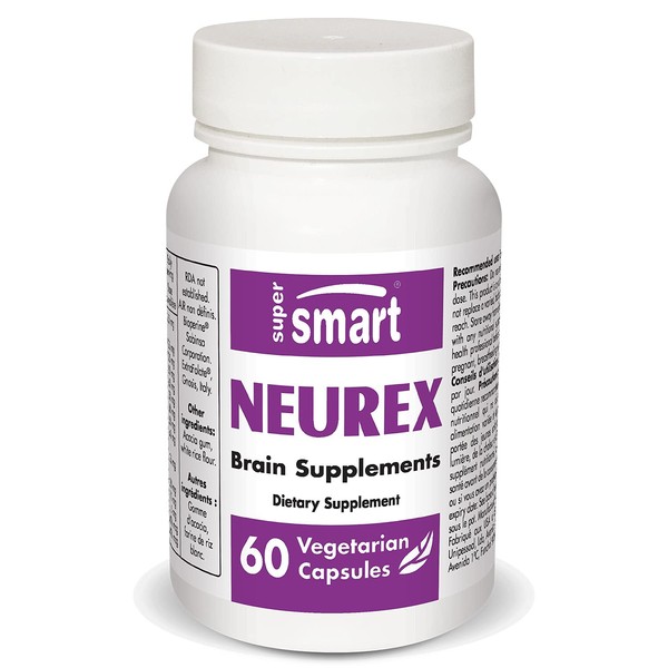 Supersmart - Neurex - Help Improve Memory & Speed of Cognitive Processing - Help Prevent Cerebral Aging - Brain Supplement Formula | Non-GMO & Gluten Free - 60 Vegetarian Capsules