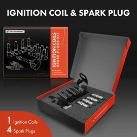 A-Premium 1x Ignition Coil Pack and 4x Iridium Spark Plugs Compatible with Subaru Forester 1998, Legacy 1998-2003, 2.2L 2.5L