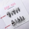 Bling Gra Handmade Nail Tips - Silver Design 1 /