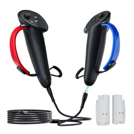 ZYBER Rechargeable Controller Grips for Meta Quest 3S/3 Accessories, Silicone Controller Cover with Rechargeable Batteries and Charging Cable