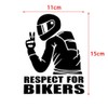 EROSPA® Sticker Car Motorcycle Respect for Bikers (Silver)