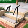 Single Post Handrail Stair Railings for Outdoor Steps Fit 1-2