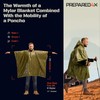 PREPARED4X Emergency Poncho with Mylar Blanket Liner – Heavy Duty,