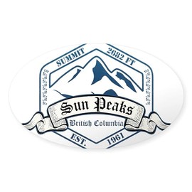 CafePress Sun Peaks Ski Resort British Columbia Sticker Oval Car Bumper Sticker