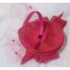 Caprilite Teardrop Pointed Pillbase Large Bow Fascinator with Birdcage Veil