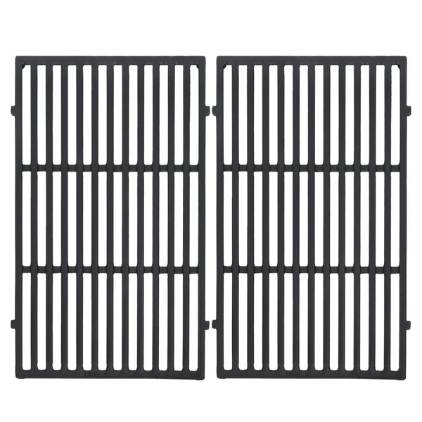Leship 19.5 inch Cooking Grates Replace for Weber 7524, 7528, Weber Genesis 300 Series Genesis E310 E320 E330 S310 S320 S330 EP310 EP320 EP330 Grills, Cast Iron Grill Grates (19.5" x 12.9" Each)