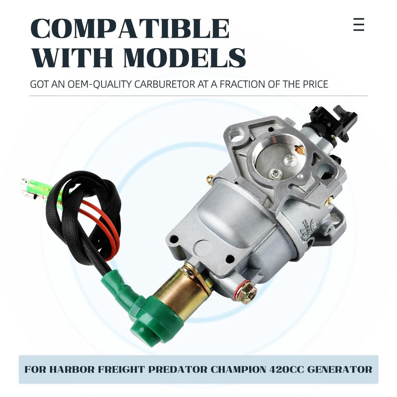 Carburetor Compatible with Harbor Freight Predator 420CC 5000W 8750W 7000W