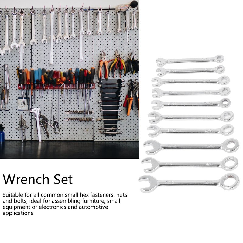 10PCS Wrench Set Chrome Vanadium Steel Flexible Mini Combination Wrench