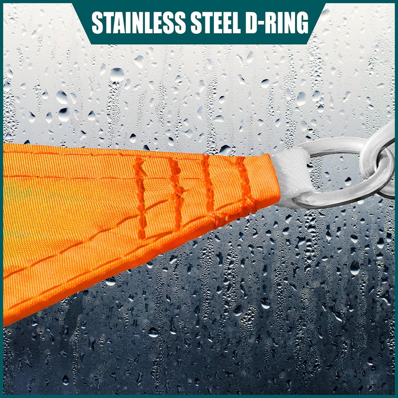Royal Shade 8' x 13' Orange Rectangle Waterproof Sun Shade