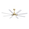 Modern 66-Inch LED Ceiling Fan With Dimmable Light DC Motor