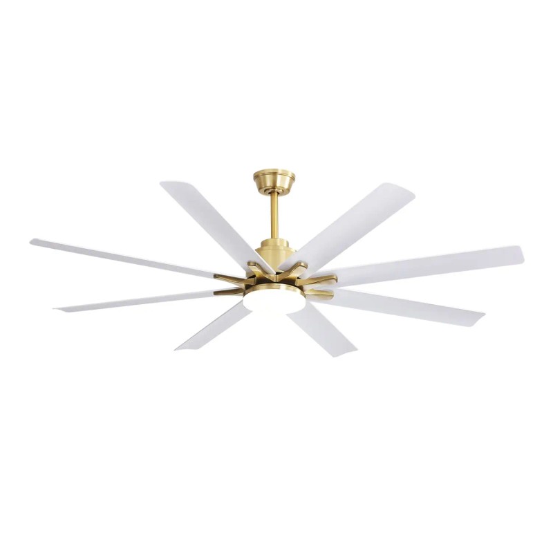 Modern 66-Inch LED Ceiling Fan With Dimmable Light DC Motor